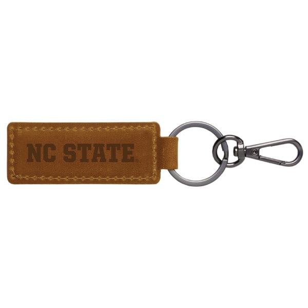 Leather Keytag With Clasp NC State